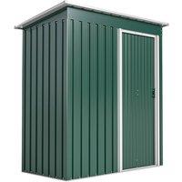 Rolipo 5 x 3ft Metal Garden Shed with Sliding Door, Green