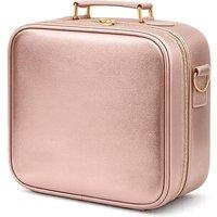 7seas Hollywood LED Makeup Travel Case Touch Mirror & Dividers - Rose Gold