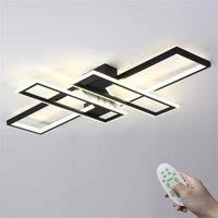 COMELY LED Ceiling Light, 45W Modern Dimmable Ceiling Lighting, Black, 120CM in Black