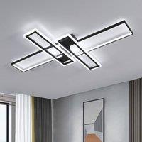 COMELY LED Ceiling Light, 65W Modern Square Ceiling Lighting, Cold White, 120CM in Black
