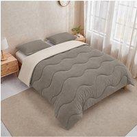 Ezysleep 10.5 Tog Soft Coverless Reversible Duvet Set with Pillowcase Cover in Natural | Size: Super King