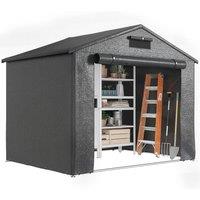 Rolipo 8 x 6ft Waterproof Bike Storage Tent with Zipper Door in Dark Grey