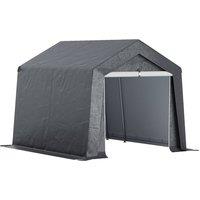 Rolipo 3.6 x 2.1m Portable Garden Shed with Window, Dark Grey