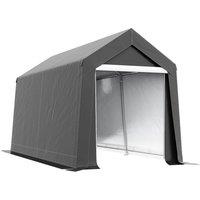 Rolipo 3.6 x 2.1m Portable Garden Shed with Window, Dark Grey