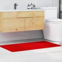 Berkfield Home Bath Mat Rectangular Red 70x120 cm Polypropylen Non-Slip | Size: Medium