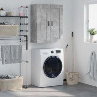 Berkfield Home Wall Mounted Cabinet Concrete Grey 69.5x34x90 cm Engineered Wood