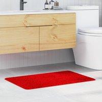Berkfield Home Bath Mat Rectangular Red 60x90 cm Polypropylen Non-Slip | Size: Medium