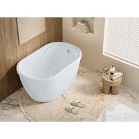 Vente-unique Small Soaking Bathtub - 120 X 75 X 65 Cm - White - 165 L - PICCOLA