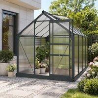 STILVORA Walk-In Greenhouse with Sliding Door & Window in Grey