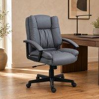 STILVORA Office Chair with Adjustable Height & Swivel Wheels in Grey