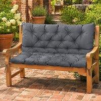STILVORA 2 Seater Swing Chair Cushion 110 x 120 cm with Ties in Grey