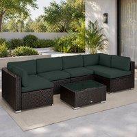 STILVORA 14 Piece Cushion Cover Set for Outdoor Sofa in Grey