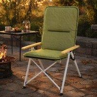 STILVORA Camping Chair with Adjustable Backrest & Carry Bag in Green
