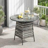STILVORA Grey Bistro Table with Umbrella Hole