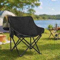 STILVORA Folding Camping Chair with Carry Bag in Black