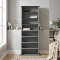 STILVORA CD Storage Unit with Adjustable Shelves in Grey