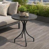 STILVORA Garden Table 66 cm with Slatted Top Grey