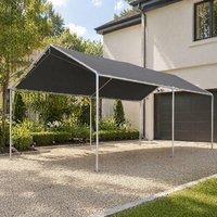 STILVORA Carport Shelter 3 x 6m with Steel Frame in Grey