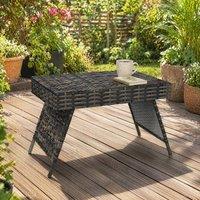 STILVORA Outdoor Side Table Foldable Grey