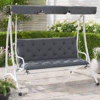 STILVORA Bench Cushion 150 cm with Ties in Grey