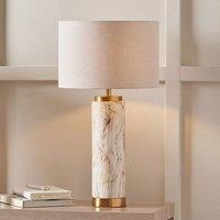 Ruma Natural Stone Effect Ceramic Tall Table Lamp