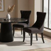 Orsina Regents Park Linen Dining Chair in Black