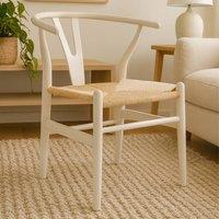 Orsina Decent Wishbone Antique White Chair, Scandinavian Swivel Dining Chair For Dining Room, Stylish Modern Chair