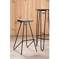 Orsina Lightweight Metal Frame Bar Stool, Sleek Kitchen Stool Footrest, Contemporary Stool for Bar Counter in Camel