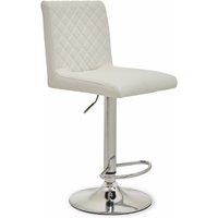 Orsina Stylish Black & Chrome Bar Stool With Round Base, Durable Kitchen Bar Stool, Versatile Bar Stool For Guests in Cream