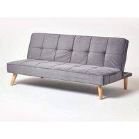 Homescapes Bower Velvet Sofa Bed in Dark Grey