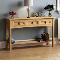 Home Discount Vida Designs Corona 3 Drawer Console Table Storage Organizer in Brown