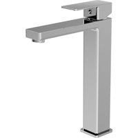 Balterley Square Tall Mono Basin Mixer Tap, High Rise Design - Chrome in Silver