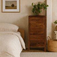 Wyld Haus Tropea Mango Wood Tallboy Storage Cabinet in Brown