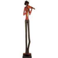 Hill Interiors Standing Jazz Band Violinist in Brown