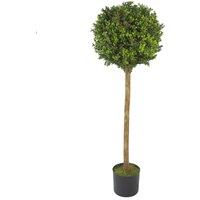 Leaf 120cm (4ft) Artificial Boxwood Buxus Ball Topiary Tree in Green