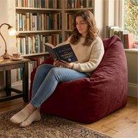 rucomfy Beanbags rucomfy Indoor Large Snuggle Bean Bag Chair - Adults Plush Velora in Burgundy