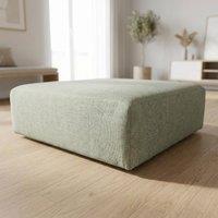 Abakus Direct Tokyo Footstool Basket Weave Fabric in Green