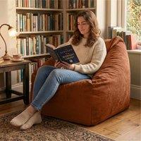 rucomfy Beanbags rucomfy Indoor Large Snuggle Bean Bag Chair - Adults Plush Velora in Orange