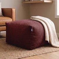 rucomfy Beanbags rucomfy Indoor Large Ottoman Pouffe - Plush Velora Bean Bag Footstool in Burgundy