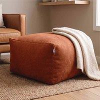 rucomfy Beanbags rucomfy Indoor Large Ottoman Pouffe - Plush Velora Bean Bag Footstool in Orange