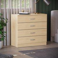 HD Designs Riano 4 Drawer Chest of Drawers Storage in Brown