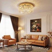 HOMCOM Crystal Ceiling Light with 160 Crystal Pendants in Gold