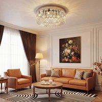 HOMCOM Crystal Ceiling Light with 160 Crystal Pendants in Silver