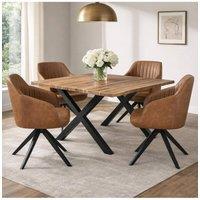 KDMD Uppsala Tan Upholstered Chair Modern Comfort & Style in Brown