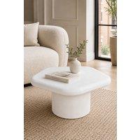 IH Design Aldgate Pentagon Low Coffee Table Textured White Stone Look
