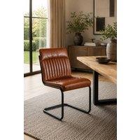 IH Design Flookburgh Brown Modern Dining Chairs Set of 2