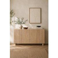 IH Design Yealmpton Solid Wood Extra Large Sideboard Storage Cabinet in Brown