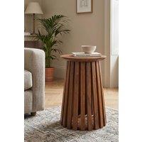 IH Design Mango Wood Solid Side Table Tackley in Brown