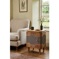 IH Design Wilden Solid Acacia Wood Bedside Table in Grey