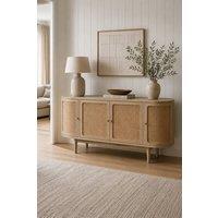 IH Design Burford 4 Door Wooden Sideboard Storage Cabinet 140cm in Tan
